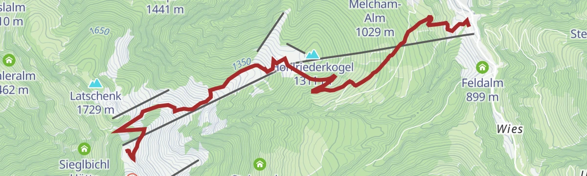Route map: Schatzberg Koglmoos